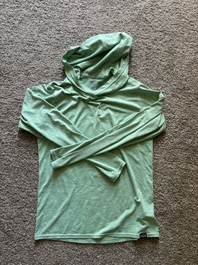 Patagonia Heathered Mint Green Sun Hoodie
